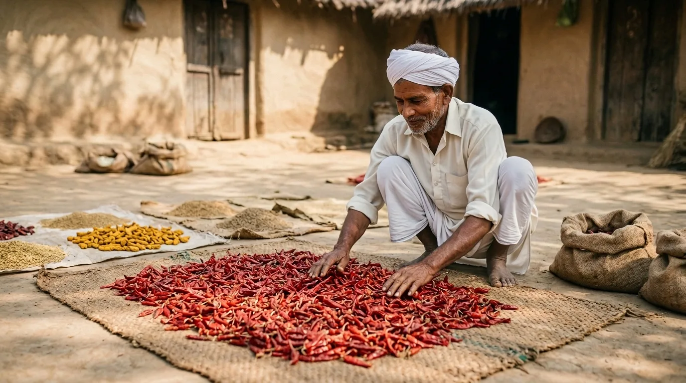 Chillies, sun-dried