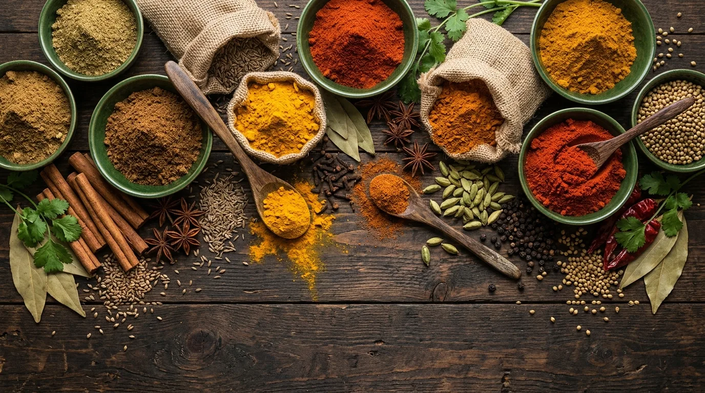 Masala and spice, blended and ground to be bold.